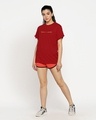 Shop Believe In Miracles Boyfriend T-Shirt Bold Red-Full