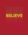 Shop Believe In Yourself Half Sleeve T-Shirt Bold Red