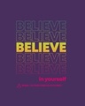 Shop Believe In Yourself Half Sleeve T-Shirt Parachute Purple-Full