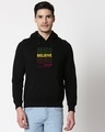 Shop Believe In Yourself Hoodie Sweatshirt Black-Front