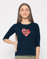 Shop Believe Sticker Round Neck 3/4th Sleeve T-Shirt-Front