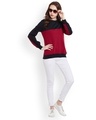 Shop Women's Black Color Block Regular Fit Sweatshirt