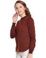 Shop Women's Brown Embellished Regular Fit Sweatshirt-Full