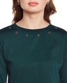 Shop Women's Green Embellished Regular Fit Sweatshirt