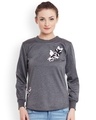 Shop Women's Grey Embellished Regular Fit Sweatshirt-Front