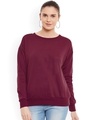 Shop Women's Maroon Regular Fit Sweatshirt-Front
