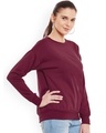 Shop Women's Maroon Regular Fit Sweatshirt-Design
