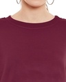 Shop Women's Maroon Regular Fit Sweatshirt-Full
