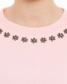 Shop Women's Pink Embellished Regular Fit Sweatshirt-Full