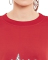 Shop Women's Red Embellished Regular Fit Sweatshirt-Full