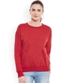 Shop Women's Red Regular Fit Sweatshirt-Front