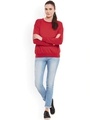 Shop Women's Red Regular Fit Sweatshirt
