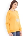 Shop Women's Yellow Embellished Regular Fit Sweatshirt-Design