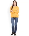 Shop Women's Yellow Regular Fit Sweatshirt