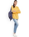 Shop Women's Yellow Regular Fit Sweatshirt