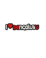 Shop Bengaluru Red & White I Love Bengaluru Magnet-Front