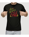 Shop Unisex Black Printed Regular Fit T Shirt-Design