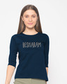 Shop Besharam Round Neck 3/4th Sleeve T-Shirt-Front