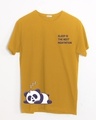 Shop Best Motivation Half Sleeve T-Shirt Mustard Yellow -Front