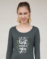 Shop Best Version Of You Scoop Neck Full Sleeve T-Shirt-Front