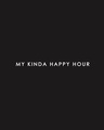 Shop Men's Black My Kinda Happy Hours (DL) Graphic Printed T-shirt-Full