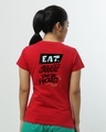 Shop Women's Red Groot Munching (Gotgl) Slim Fit T Shirt-Design