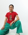 Shop Women's Red Groot Munching (Gotgl) Slim Fit T Shirt-Full