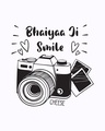 Shop Bhaiya ji Smile Women's Printed White T-shirt-Full