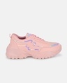Shop Women's Pink Color Blocked Chunky Sneakers-Full