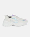 Shop Women's White Color Blocked Chunky Sneakers-Full