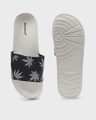 Shop Men's White Big Herbal Weed Lightweight Adjustable Strap Sliders-Design