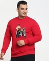 Shop Men's Chilli Pepper Red Biker Bro Graphic Printed Plus Size Sweatshirt-Front