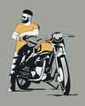 Shop Men's Grey Biker Bro Graphic Printed Vest-Full