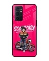 Shop Biker Goku Premium Glass Case for OnePlus 9RT 5G (Shock Proof,Scratch Resistant)-Front