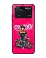 Shop Biker Goku Premium Glass Case for Poco M4 Pro(Shock Proof, Scratch Resistant)-Front