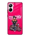 Shop Biker Goku Premium Glass Case for Realme 10 Pro 5G(Shock Proof, Scratch Resistant)-Front