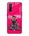 Shop Biker Goku Premium Glass Case for Realme Narzo 20 Pro (Shock Proof, Scratch Resistant)-Front