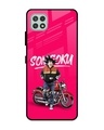 Shop Biker Goku Premium Glass Case for Samsung Galaxy A22 5G (Shock Proof,Scratch Resistant)-Front