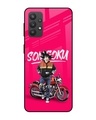 Shop Biker Goku Premium Glass Case for Samsung Galaxy M32 5G (Shock Proof,Scratch Resistant)-Front