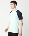 Shop Bird Egg Green-Pageant Blue Raglan Half Sleeves T-Shirt-Design