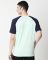 Shop Bird Egg Green-Pageant Blue Raglan Half Sleeves T-Shirt-Full