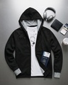 Shop Black Airport Hoodie-Front