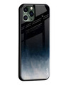 Shop Black- Blue Aura IPhone 12 Premium Glass Case (Gorilla Glass & Shockproof Anti-Slip Silicone)-Design