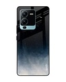 Shop Black Aura Printed Premium Glass Case for Vivo V25 Pro (Shock Proof,Scratch Resistant)-Front