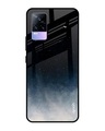 Shop Black Aura Printed Premium Glass Cover for Vivo Y73 (Shockproof, Light Weight)-Front