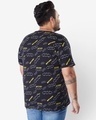 Shop Men's Black All Over Batman Printed Plus Size T-shirt-Design