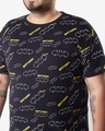 Shop Men's Black All Over Batman Printed Plus Size T-shirt