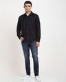 Shop Men's Black Checked Shirt-Full