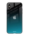 Shop Ultramarine Printed Premium Glass Cover for iPhone XS(Shock Proof, Lightweight)-Front