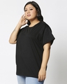 Shop Women's Black Boyfriend Plus Size T-shirt-Design